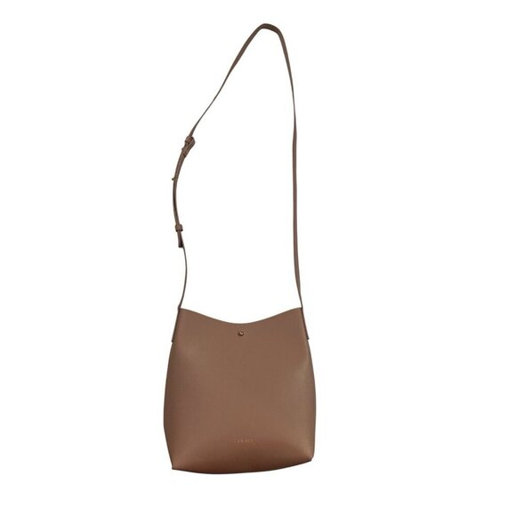 Samara Crossbody Shoulder Bag Bucket Purse Adjustable Strap Pink Vegan Leather - Picture 1 of 8
